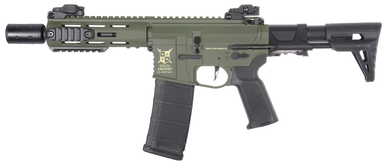 AEG M4 AR15 M-LOK SilentOps 6,5" Charlie EAGLE olive